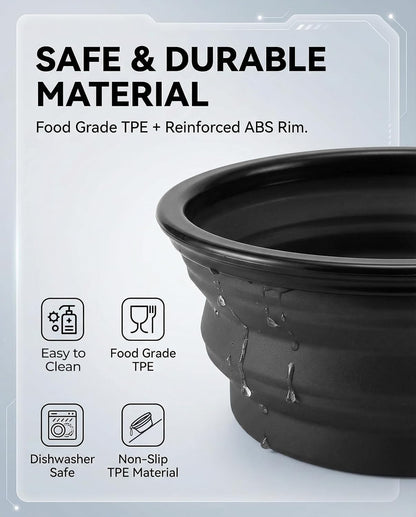 Collapsible Dog Bowls, 2 Pack Sturdy Portable Dog Water Bowls